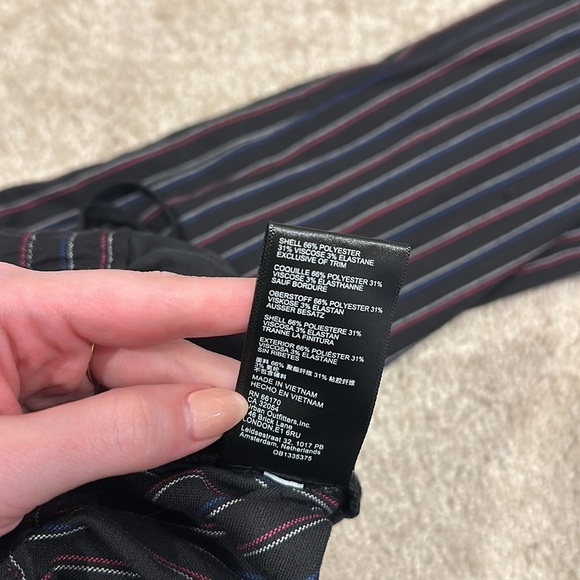 Urban Outfitters Black Pinstripe Drawstring trousers pants XS NWT - Picture 4 of 4